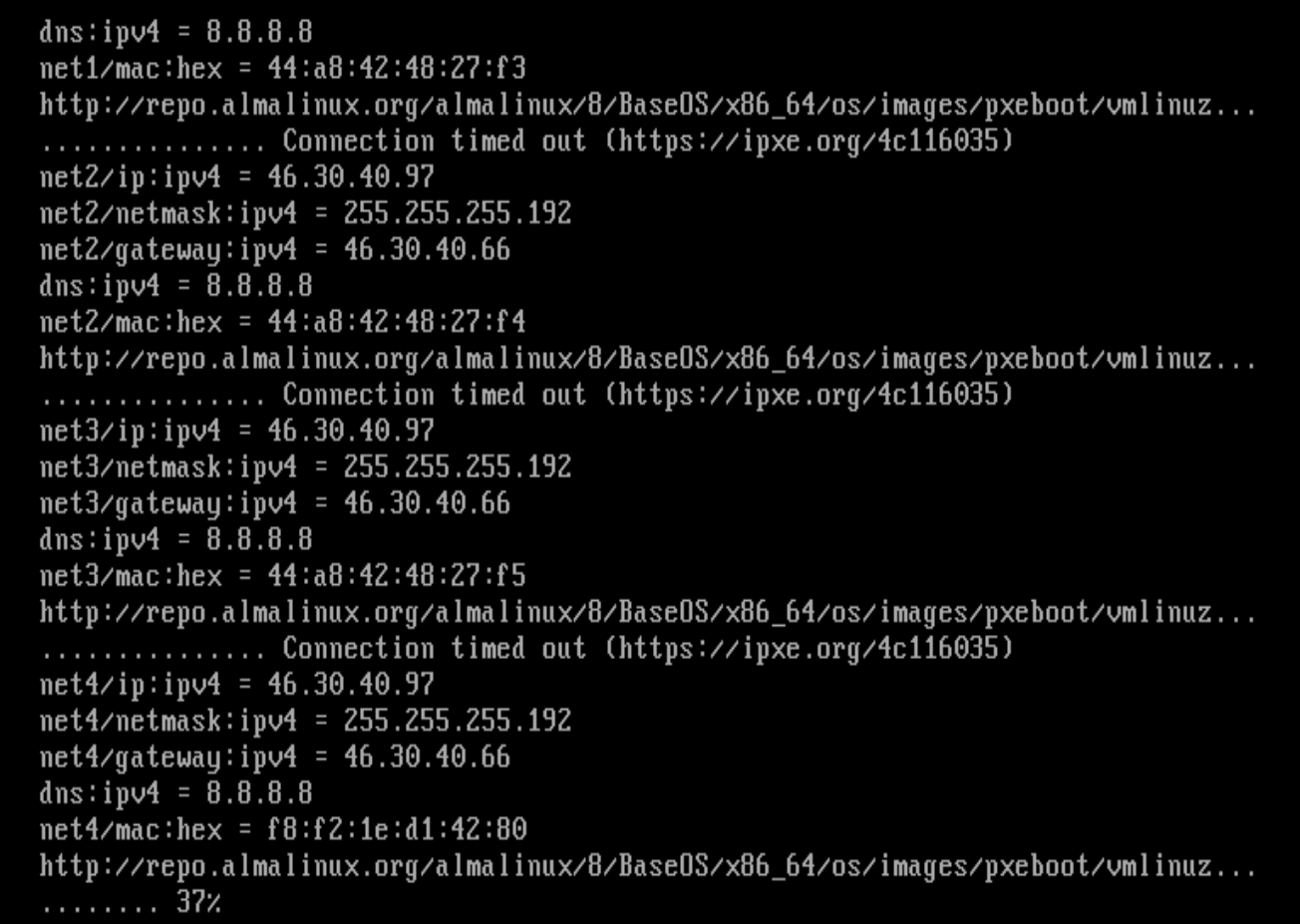 iPXE network boot process