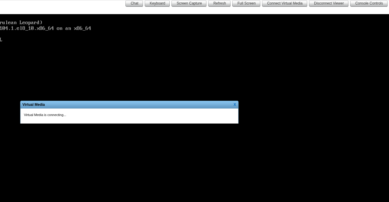 Dell iDRAC virtual media connection